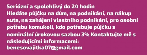 Dobr� den, R�di v�m nab�dneme p�j�ku