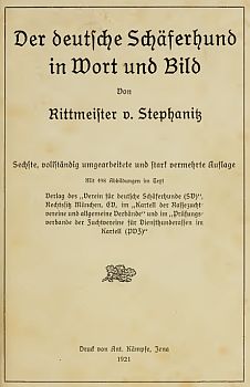 Der deutsche Sch�ferhund in Wort und Bild